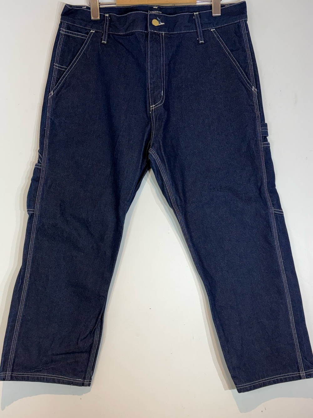 Carhartt WIP Ruck Single Knee Denim Carpenter Pants 33 Hemmed